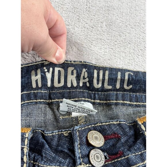 Hydraulic Medium Wash Bootcut Jeans Womens Size 7/8 Y2K Grunge - Picture 3 of 11